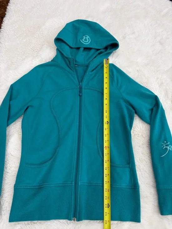 lululemon athletica Teal Hooded Full-Zip Jacket,Size 10. - Picture 11 of 15